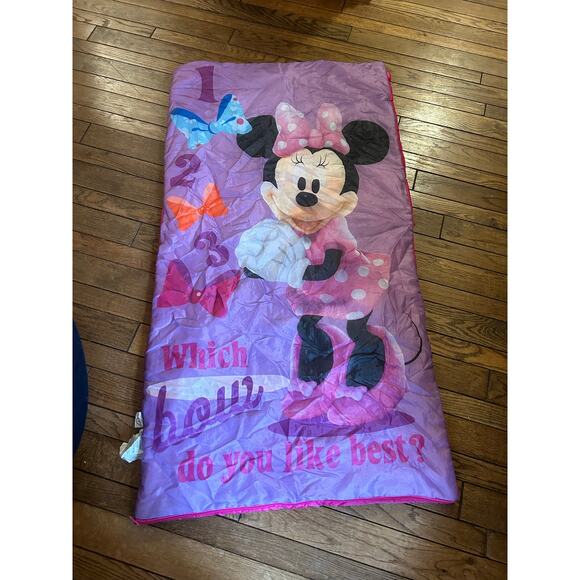 Minnie Mouse Pink purple sleeping bag and backpack - Picture 1 of 6